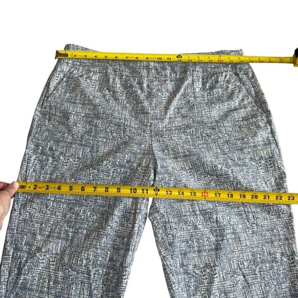 Marla Wynne Flatter Fit Ankle Pant 16W Crosshatch Blue Stretch Tummy Comfort - Picture 7 of 9